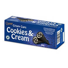 Hrustljavi korneti, s piškoti in smetano