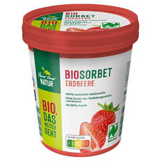 Bio-Fruchtsorbet 500 ml, Erdbeere