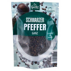 Gewürze im Nachfüllbeutel 130 g, Pfeffer, schwarz, ganz