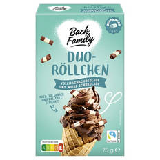 Raspelschokolade 75 g, Duo Röllchen
