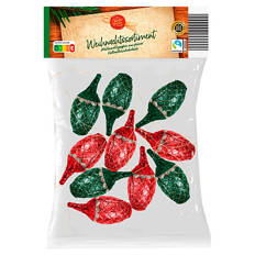 Weihnachtsfiguren 100 g, Zapfen & Glocken