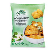 Kartoffeltaschen, Spinat-Mozzarella