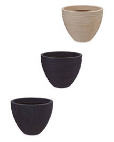 Grooved Plastic Planter