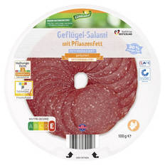Fettreduzierte Geflügelsalami 100 g, Klassik