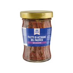 Filetti di acciughe in olio di semi di girasole, aglio e prezzemolo