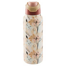Trinkflasche - "Sip your way", Beige Blume