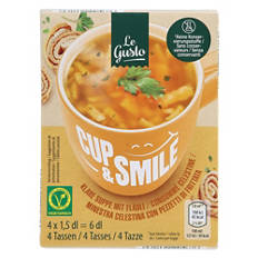 Soupes instantanées en paquet de 4, bouillon