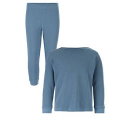 Kinder-Waffel-Piqué-Pyjama, Blau, 86/92