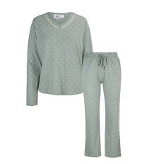Damen Pyjama, Grün, S 36/38
