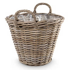 Rattan-Pflanztopf mit Henkel