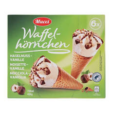 Waffelhörnchen, Haselnuss-Vanille