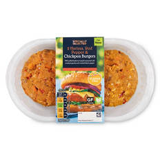 Harissa, Red Pepper and Chickpea Burgers