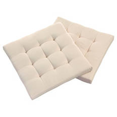 Sitzkissen 2er Set, Beige, Quadratisch