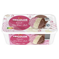 Eisschale Tricolor 1 l, Pistazie-Vanille-Nougat