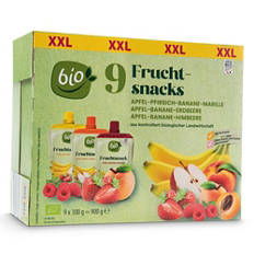 XXL Bio gyümölcspüré, 9 tubus