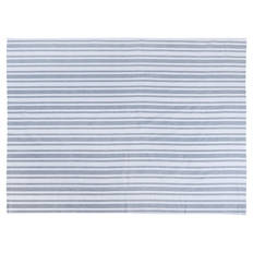 Tischdecke oder Platzsets, Tischdecke, 130 x 170 cm Eckig, Streifen/Grau