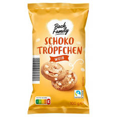 Schoko-Tröpfchen/-Chunks 100 g, Tröpfchen weiß