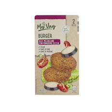 Burger vegano con melanzane e pomodori secchi