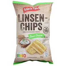 Chips di lenticchie, sour cream