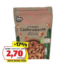 Praženi oreščki, indijski oreščki