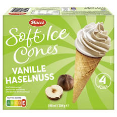 Soft Ice Cones 540 ml, Vanille-Haselnuss