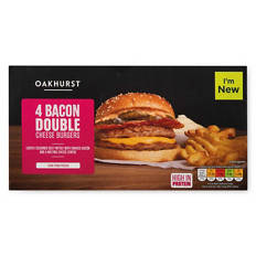 Bacon Double Cheese Burgers 4 Pack