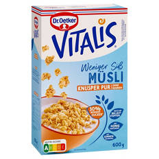 Vitalis Müsli 600 g, Knusper Weniger Süß