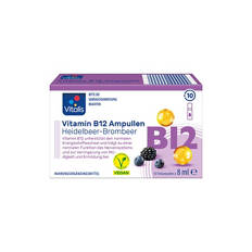 Vitamin B12 Ampullen 80 ml, Heidelbeere-Brombeere