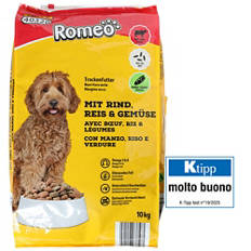 Cibo per cani secco, manzo/riso/misto