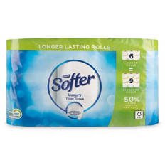 Softer Luxury Toilet Tissue 6 Pack