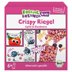 Crispy Riegel 6er-Pack, Apfel & Blaubeere