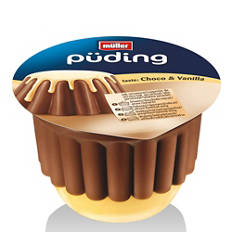 Püding, csokoládés puding vaníliaöntettel, 450 g