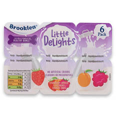 Little Delights Strawberry, Apricot and Raspberry Fromage Frais 6 Pack