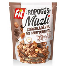 Ropogós müzli, csokoládéval és mogyoróval, 200 g