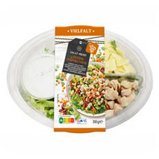 Salat-Menü Vielfalt 350 g, Linsen mit Hähnchen
