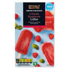 British Raspberry Lollies 4 Pack