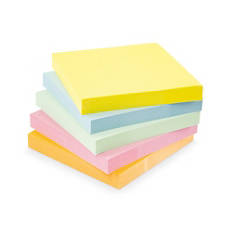 Notes autocollantes, cube de notes autocollantes, multicolores
