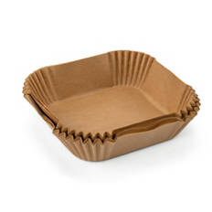 Backpapier für Heißluftfritteuse, 13,5cm/eckig