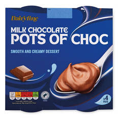 Milk Chocolate Pots of Choc 4 Pack