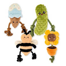 Jouet en tissu avec corde pour chiens, abeille