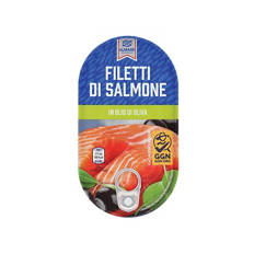 Filetti di salmone in olio di oliva