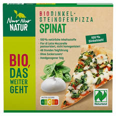 Bio-Dinkelpizza 335 g, Spinat-Knoblauch