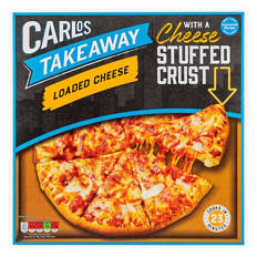 Takeaway Loaded Cheese Pizza with a Cheese Stuffed Crust