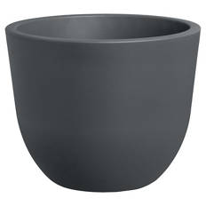 Pflanzgefäß aus Kunststoff, Grau
