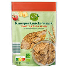 Bio-Knusperknäcke 150 g, Tomate, Käse & Sesam