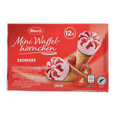 Mini cornets, fraise