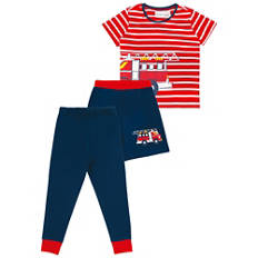 Pyjama pour enfants, garçons, rouge-bleu marine, 98/104