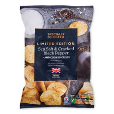 Sea Salt & Cracked Black Pepper Hand Cooked Crisps