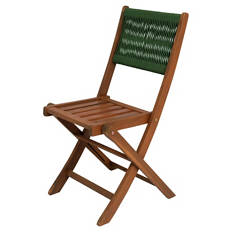 BELAVI, Holz Bistro Stuhl, Grün