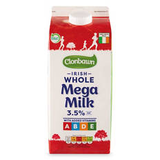 Irish Whole Mega Milk 3.5% Fat